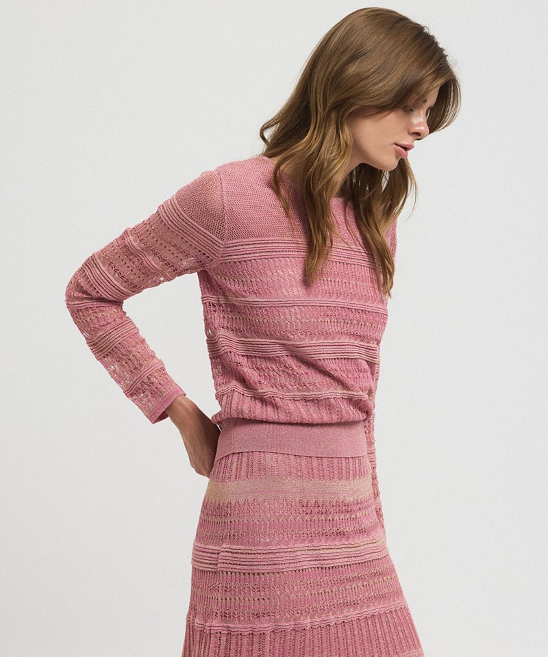 Ipekyol Contrast Textured Knit Sweater - Image 3