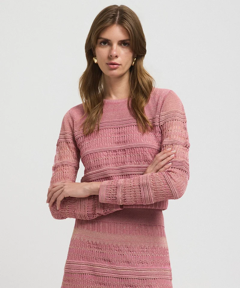 Ipekyol Contrast Textured Knit Sweater