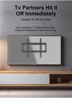 FlashHawk TV Wall Mount Bracket for 26-65 Inch Flat Screen TVs, Fixed Space-Saving Design with 50KG Load Capacity, 23mm from Wall, VESA 200x200-400x400mm  - Image 2