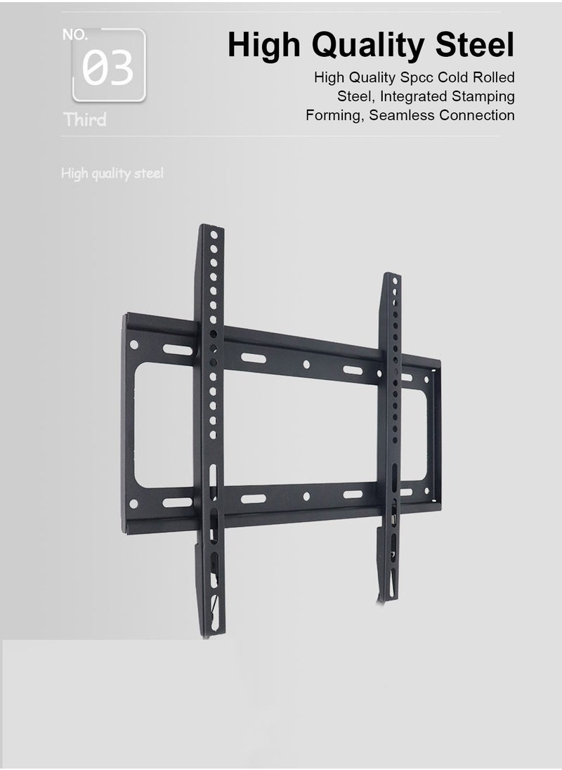 FlashHawk TV Wall Mount Bracket for 26-65 Inch Flat Screen TVs, Fixed Space-Saving Design with 50KG Load Capacity, 23mm from Wall, VESA 200x200-400x400mm  - Image 5