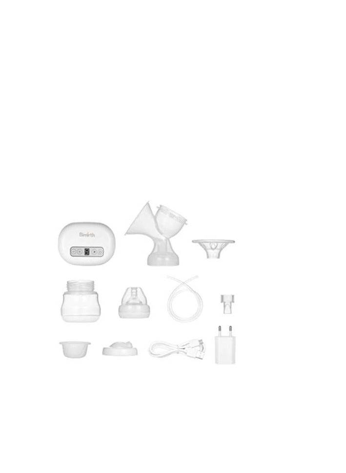 بيميرث مجموعة مضخة الثدي اليدوية الكهربائية المحمولة الصغيرة من بيميرث مع حلمة زجاجة حليب للتدليك، منخفضة الضوضاء، تيار متردد 100-240 فولت - Image 2