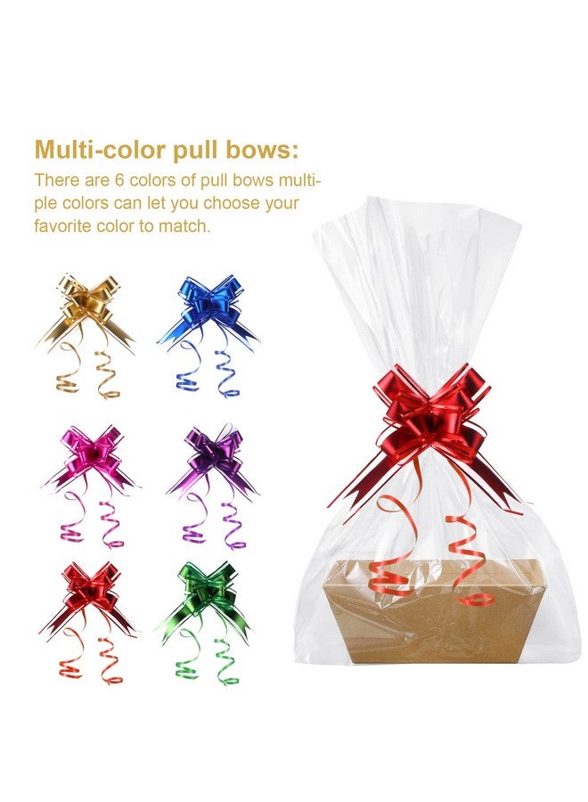 Canlierr 50 Pcs Empty Gift Basket Set 12 Basket for Gifts Empty Kraft Market Tray Cardboard Basket with Handles, 18 Bags, and 20 Multicolor Bows for Wedding Birthday Easter, 8 x 6 x 3 Inches - Image 5