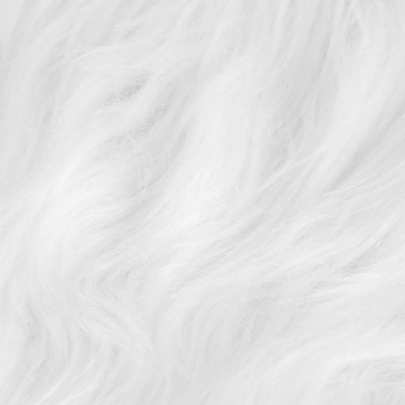 Tatuo 4 Pcs Faux Fur for Craft 10 x 10 Inch Fur Fabric Square Shaggy Fake Fox Patches Fabric Cuts Chair Cover Seat Cushion Pad for DIY(White,4 Pcs) - Image 1