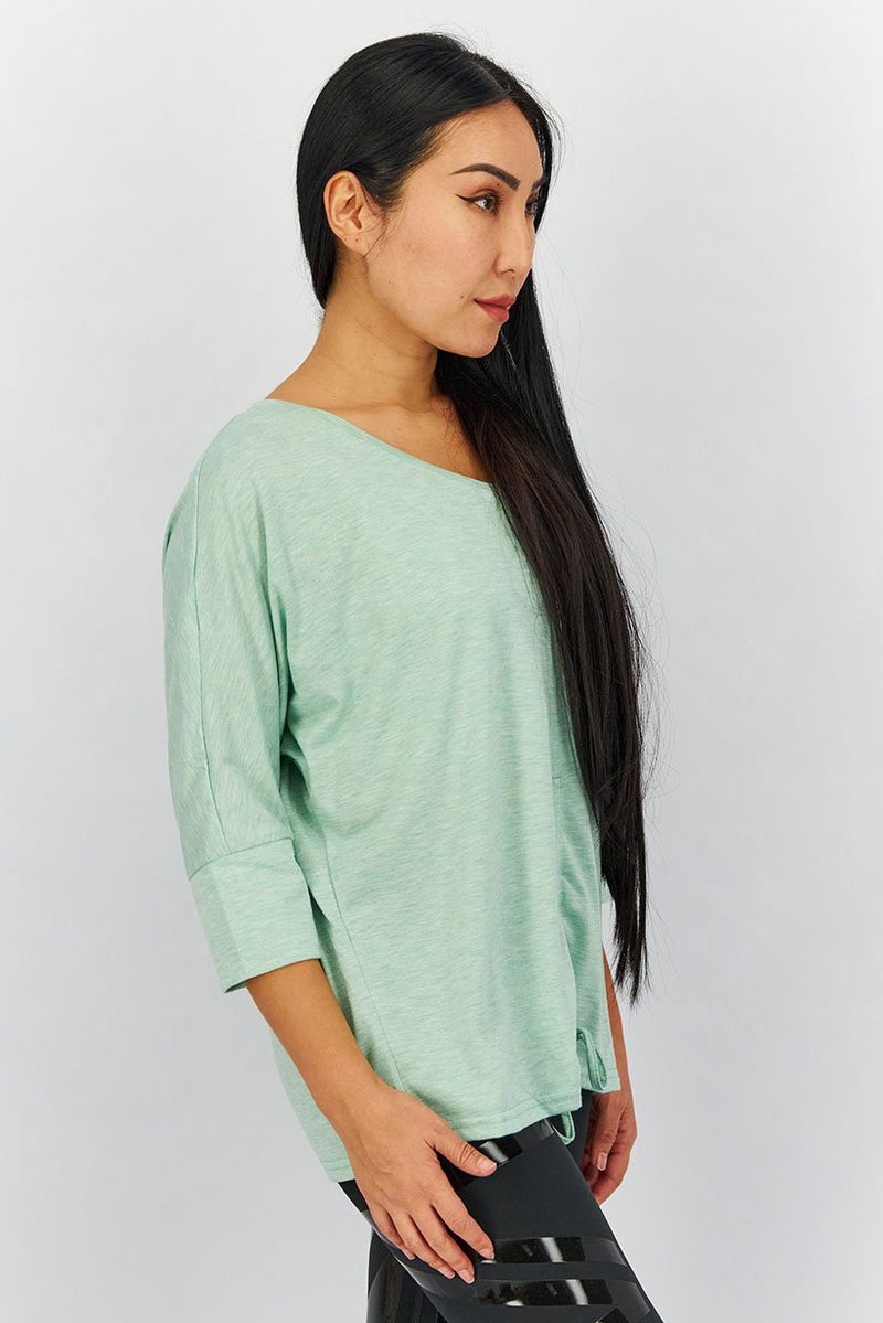 Tchibo تي شيرت يوغا رياضي للنساء، أخضر نعناعي - Image 2