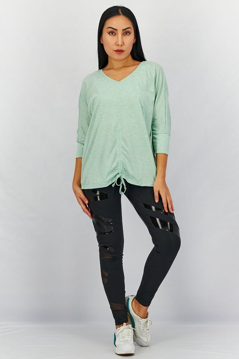 Tchibo تي شيرت يوغا رياضي للنساء، أخضر نعناعي - Image 4