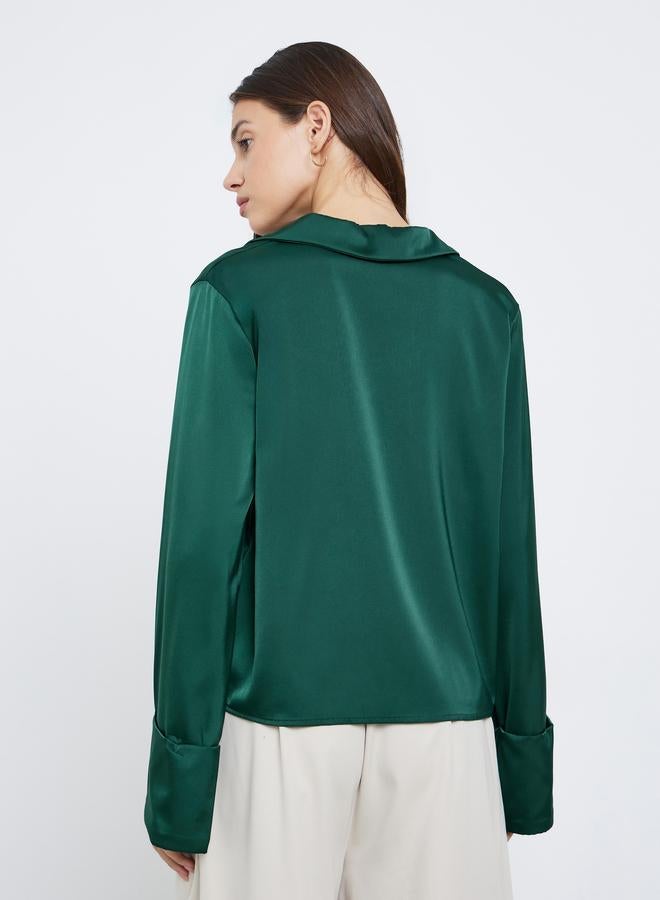 ستايلي بلوزة بتفاصيل ربطة أمامية - Image 4