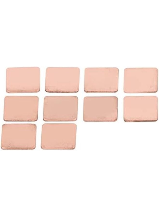 20Pcs 15x15mm Copper Thermal Pad Heat Sink Shim 1 5mm for Laptop CPU GPU RAM - Image 2