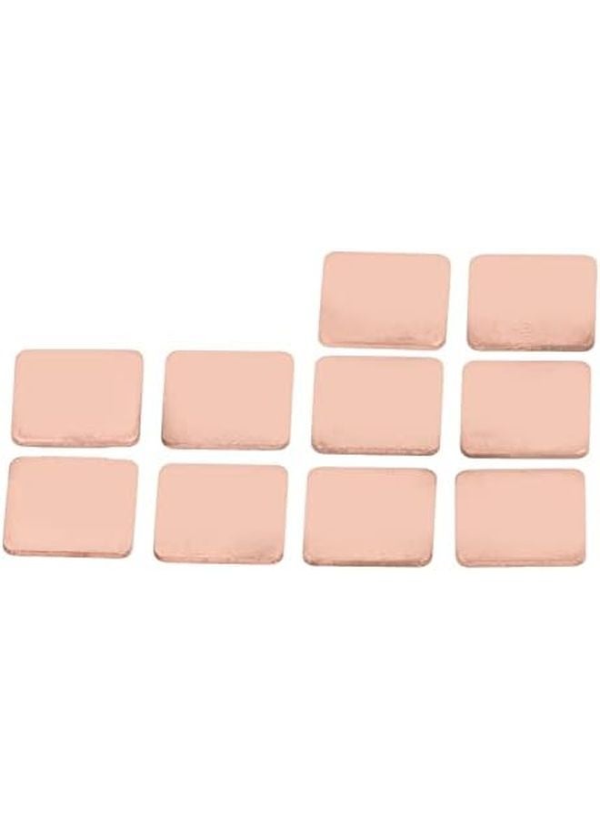 20Pcs 15x15mm Copper Thermal Pad Heat Sink Shim 1 5mm for Laptop CPU GPU RAM - Image 3