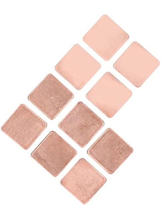 20Pcs 15x15mm Copper Thermal Pad Heat Sink Shim 1 5mm for Laptop CPU GPU RAM - Image 4