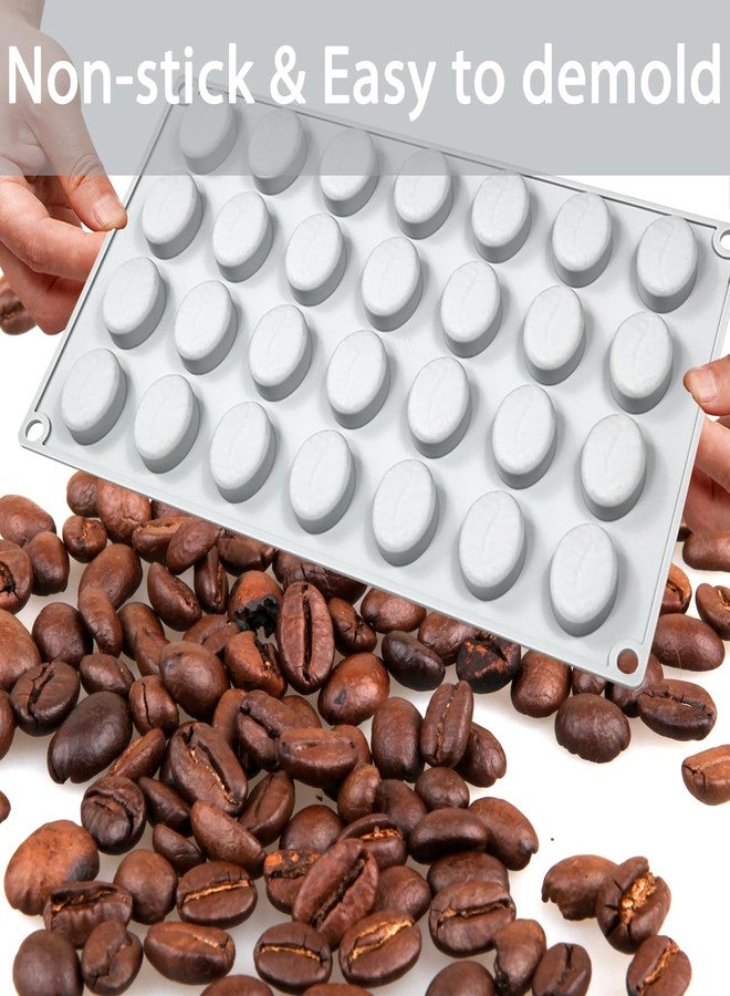 Fchil Silicone Coffee Bean Chocolate Mold, 28 Cavities, Professional Baking Tray for Chocolate Candy Making - Image 3