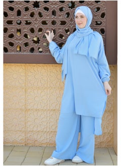 DAMAS COLLECTION P101-umrah essentials Jilbab for women with tow style Skirt or Trouser -4 piece Prayer Clothes for Muslim Women-Islamic Abaya Dress Outfit maxi with scarf and small bag- Modest suit Women  - Image 2
