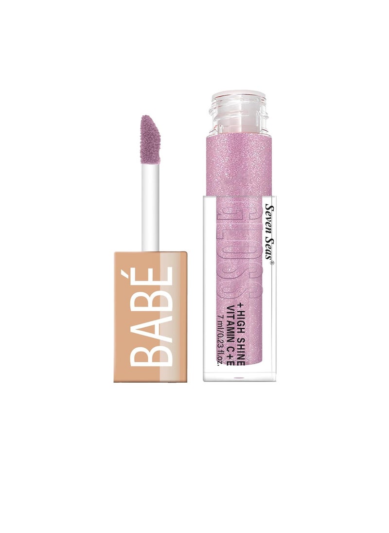 Seven Seas Seven Seas Babe Glittery Lip Gloss With High Shine Lip Color For Glossy Look  Lightweight Non Sticky Lip shiner For Moisturizing Lips Pink 7ML  - Image 1