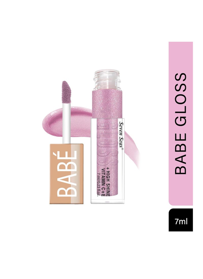 Seven Seas Seven Seas Babe Glittery Lip Gloss With High Shine Lip Color For Glossy Look  Lightweight Non Sticky Lip shiner For Moisturizing Lips Pink 7ML  - Image 2