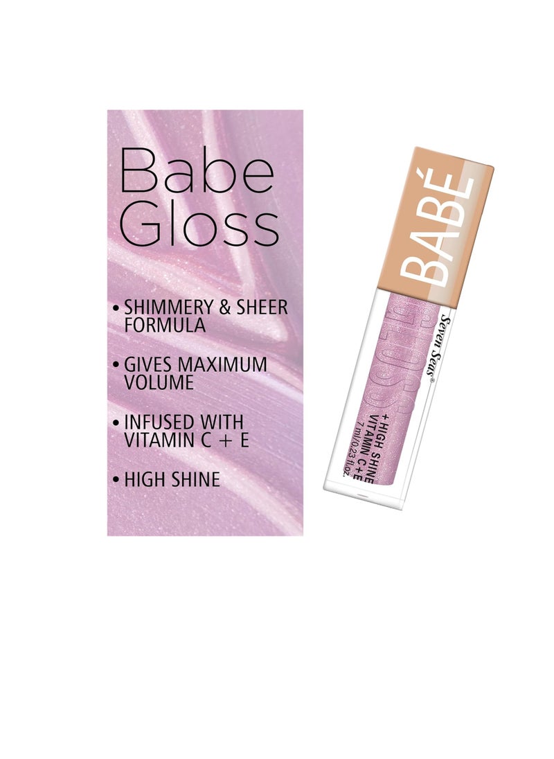 Seven Seas Seven Seas Babe Glittery Lip Gloss With High Shine Lip Color For Glossy Look  Lightweight Non Sticky Lip shiner For Moisturizing Lips Pink 7ML  - Image 4