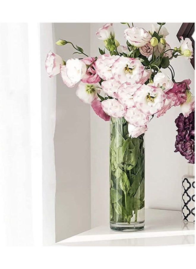 Excellence - Glass Cylinder Vases Set of 5 Decorative Centerpieces for Home or Wedding Bulk Cylinder Flower Plant Vases Candle Holders for Home Decoration and Wedding Centerpieces - Image 1