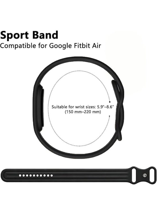 توكسيتي سوار سيليكون ZOXITY لجهاز Fitbit Air، حزام رياضي مسامي، ناعم، خفيف الوزن، ولطيف على البشرة. مقاوم للماء ومناسب للسباحة، التمارين، والنوم. متوافق مع Google Fitbit Air. يتوفر بألوان متعددة للرجال والنساء. - Image 2