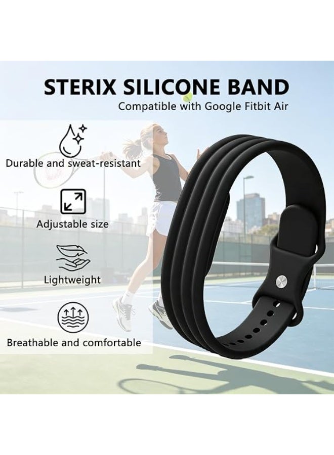 توكسيتي سوار سيليكون ZOXITY لجهاز Fitbit Air، حزام رياضي مسامي، ناعم، خفيف الوزن، ولطيف على البشرة. مقاوم للماء ومناسب للسباحة، التمارين، والنوم. متوافق مع Google Fitbit Air. يتوفر بألوان متعددة للرجال والنساء. - Image 3