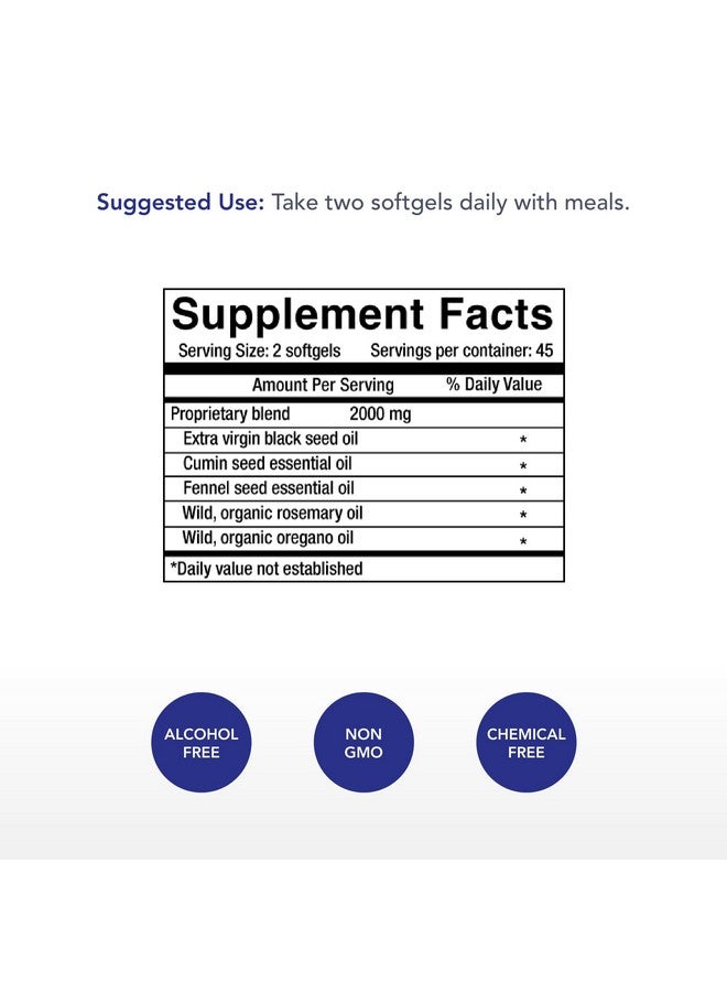 Physician's Strength Physician's Strength Black Seed Oil Gelcaps - 90 Softgels - Supports Healthy Body Response - Freshly Cold Pressed - Non-GMO - 45 Servings - Image 2