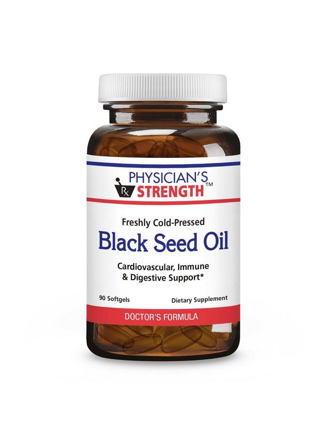 Physician's Strength Physician's Strength Black Seed Oil Gelcaps - 90 Softgels - Supports Healthy Body Response - Freshly Cold Pressed - Non-GMO - 45 Servings - Image 1