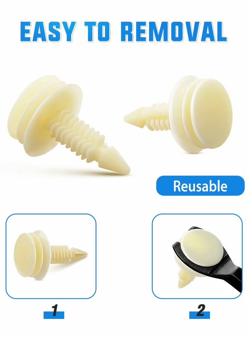 Excefore Door Trim Panel Clips Car Retainers Clips, GM Front Door Trim Panel Retainers Clip Automotive Body Parts Replacement for GM 10153057 Chevy Buick GMC Jimmy Pontiac Grand Prix 8mm Hole( 50Pcs ) - Image 2