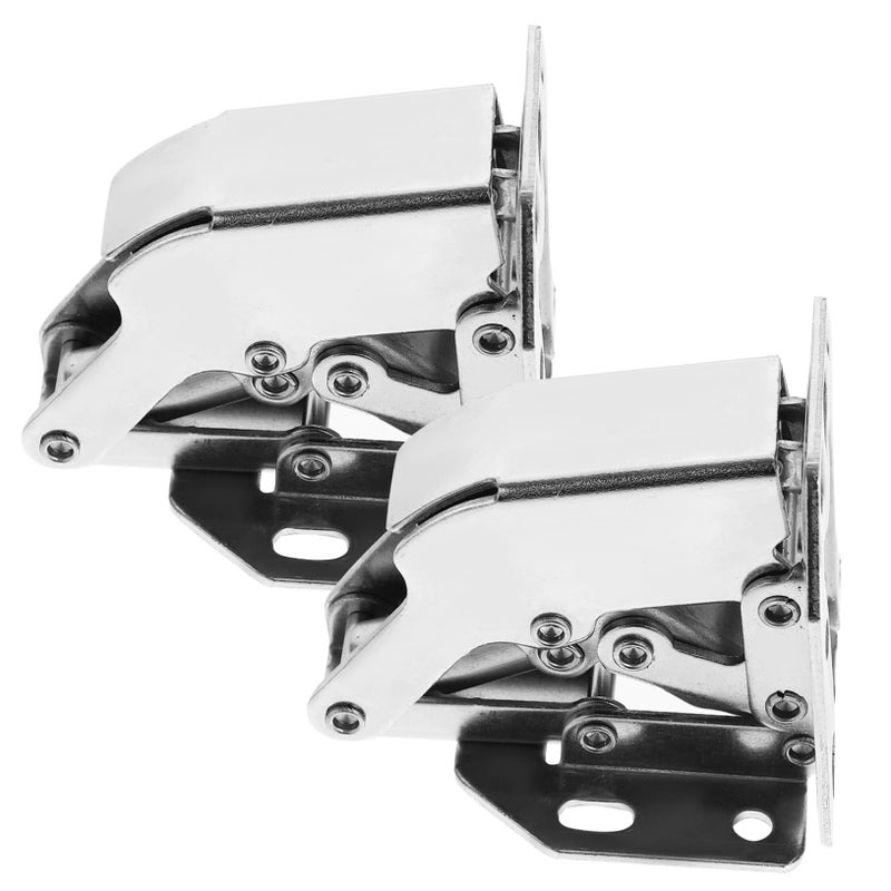 2Pcs Heavy Duty Hidden Hinge For Kitchen Cabinet Easy Snap Install - Image 2