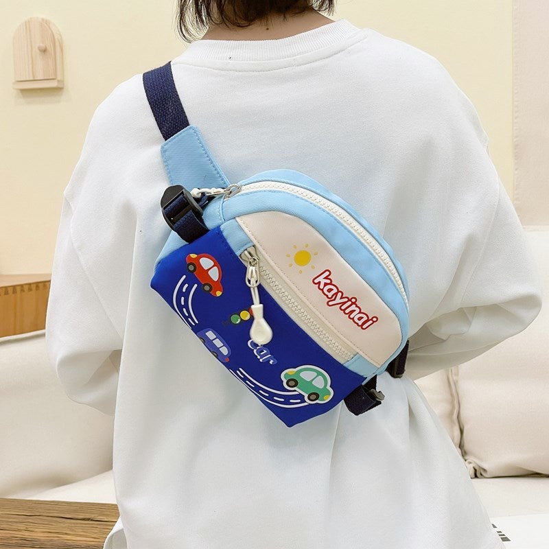 Children'S Bag Chest Bag Cartoon Cute Car Baby Waist Bag Kindergarten Large And Small Class Gift Accessories Crossbody Bag - Image 5