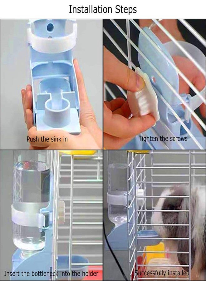 Star Rabbit Water Bottle,17oz Automatic Rabbit Water Bowl Dispenser Hanging Small Animal Water Bowl No Leak Water Feeder for Bunny Chinchilla Guinea Pig Hedgehog Hamster Ferret - Image 5