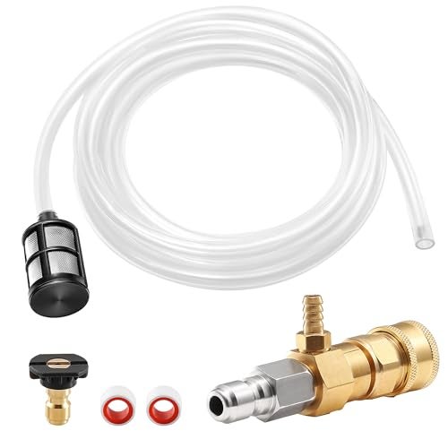 PWACCS Downstream Injector for Pressure Washer, Power Washer Chemical Injector Kit with 3/8" Quick Connect, Soap Injector with Siphon Hose 3-5 GPM - Image 1