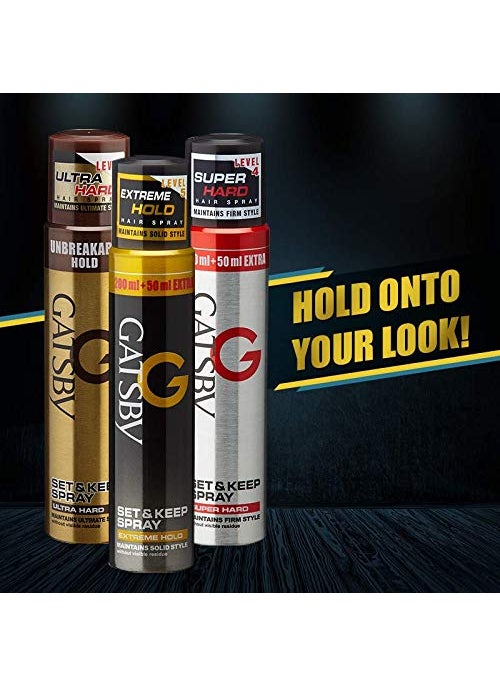 GATSBY Gatsby Set and Keep Spray Extreme Hold 250ml and Gatsby Styling Wax Extreme And Firm 75g  - Image 4