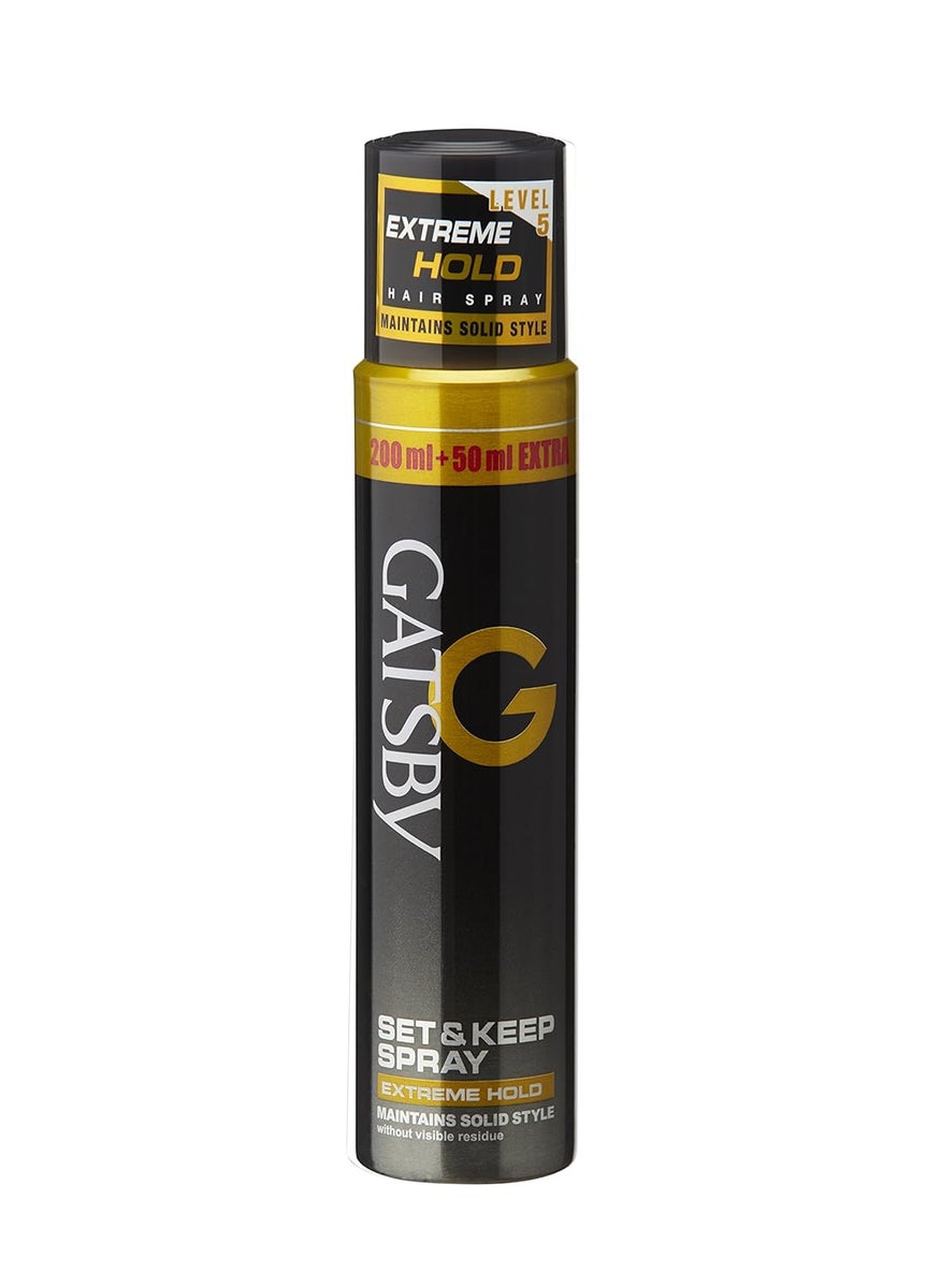 GATSBY Gatsby Set and Keep Spray Extreme Hold 250ml and Gatsby Styling Wax Extreme And Firm 75g  - Image 2