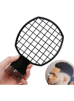 Y&D Twist Hair Comb-Barber Brush Favoured 2 in 1 DIY Men's Curly Style African Styling Tools Reducing Breakage Head Relaxing Small Salon Comb (Black)  - Image 1