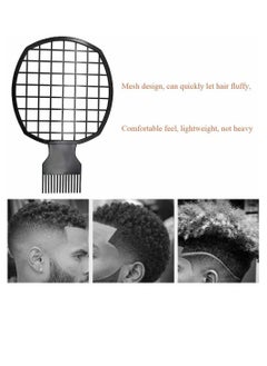 Y&D Twist Hair Comb-Barber Brush Favoured 2 in 1 DIY Men's Curly Style African Styling Tools Reducing Breakage Head Relaxing Small Salon Comb (Black)  - Image 3