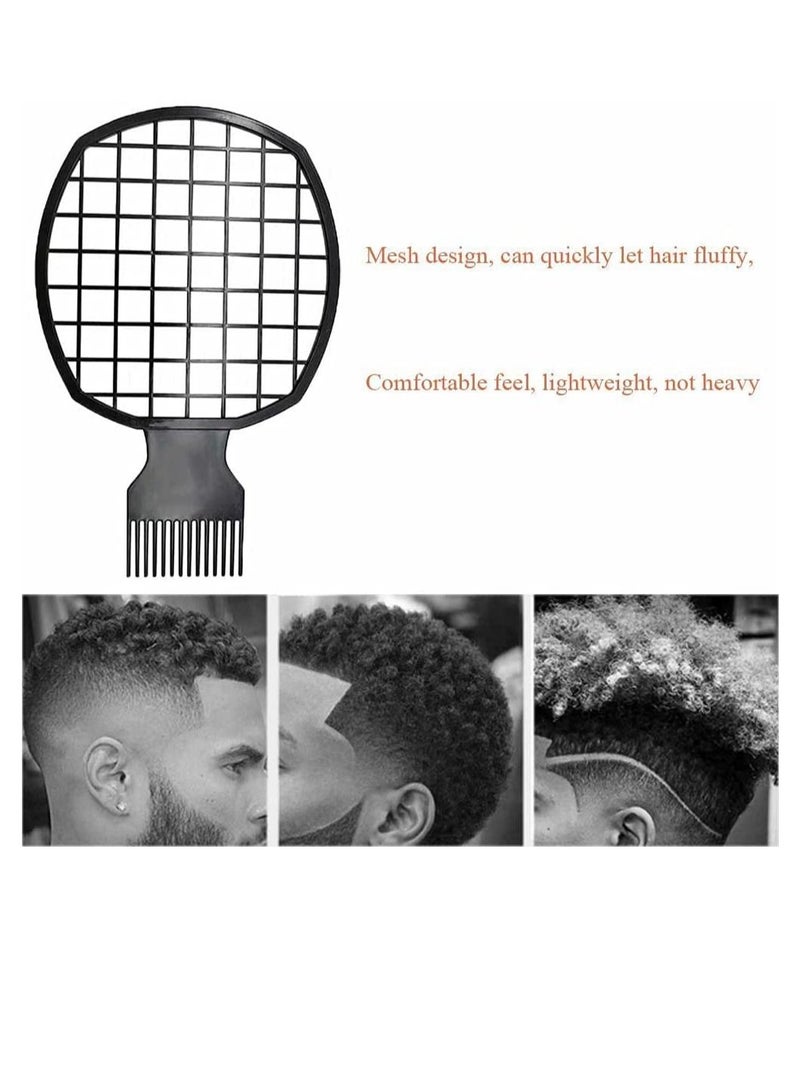 Y&D Twist Hair Comb-Barber Brush Favoured 2 in 1 DIY Men's Curly Style African Styling Tools Reducing Breakage Head Relaxing Small Salon Comb (Black) - Image 3