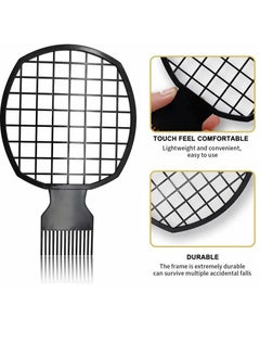 Y&D Twist Hair Comb-Barber Brush Favoured 2 in 1 DIY Men's Curly Style African Styling Tools Reducing Breakage Head Relaxing Small Salon Comb (Black)  - Image 4