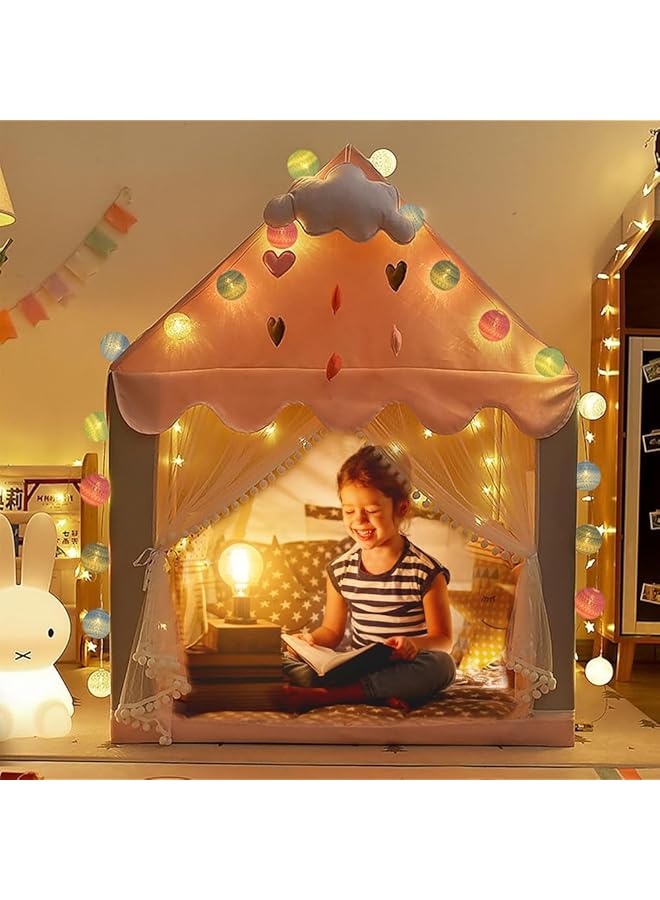 erorex Cotton Ball Fairy Lights 3.3M 10.83Ft 20Led Usb Powered Led String Lights Colorful Globe Ball Lights For Bedroom Wedding Party Home And Decoration Macaron Style - Image 5