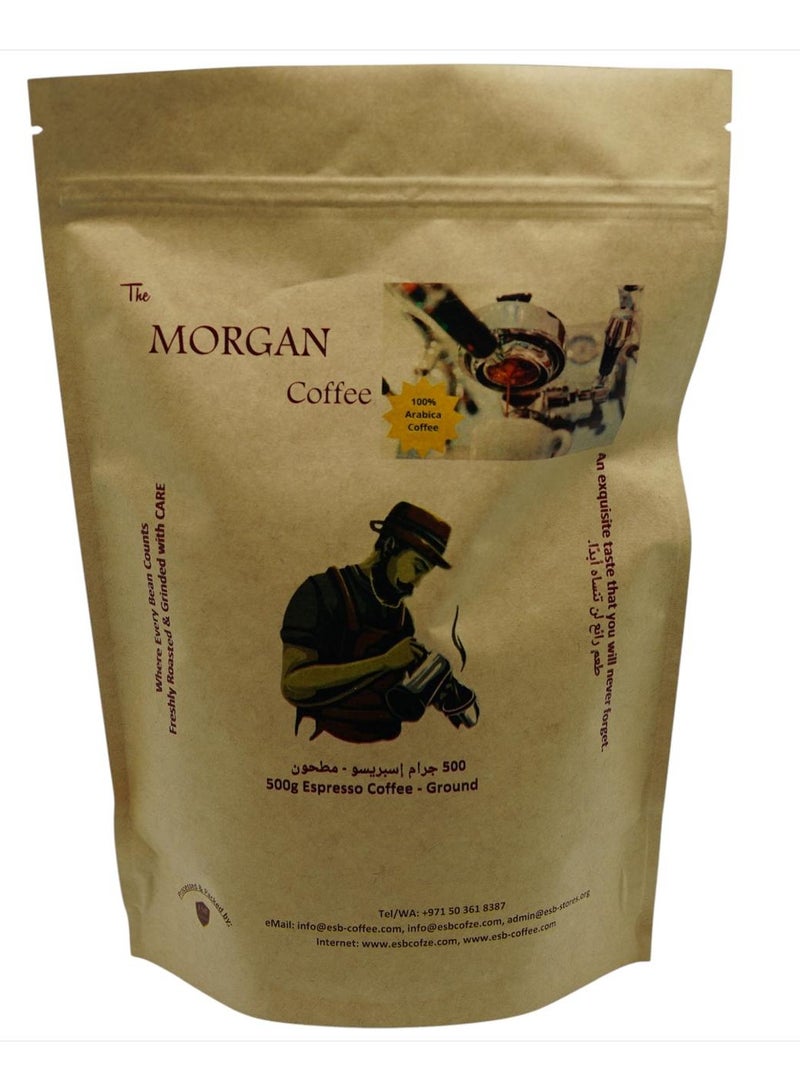 esb coffee ''The Morgan Coffee'' ESPRESSO COFFEE - 500g (Ground) - Image 1