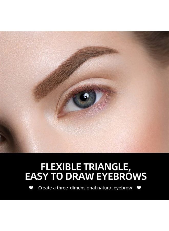LAMUSELAND - 3 Pcs/Set Eyebrow Pencil, Professional Make Up Definer Pen, Rotary Retractable Triangular Tip Eyebrow Pencil With Spoolie Brush, Waterproof Long-lasting Eye Brow Pencil, Easy Create Natural - Image 1
