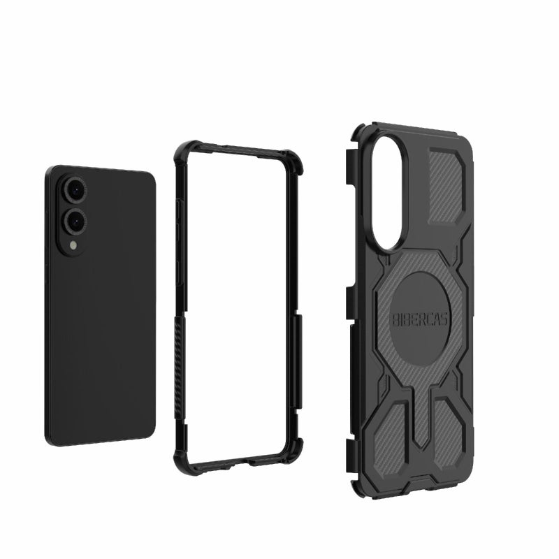 BIBERCAS For Samsung Galaxy S25 Edge 5G Real Color Series Magsafe Shockproof Phone Case(Gray) - Image 5