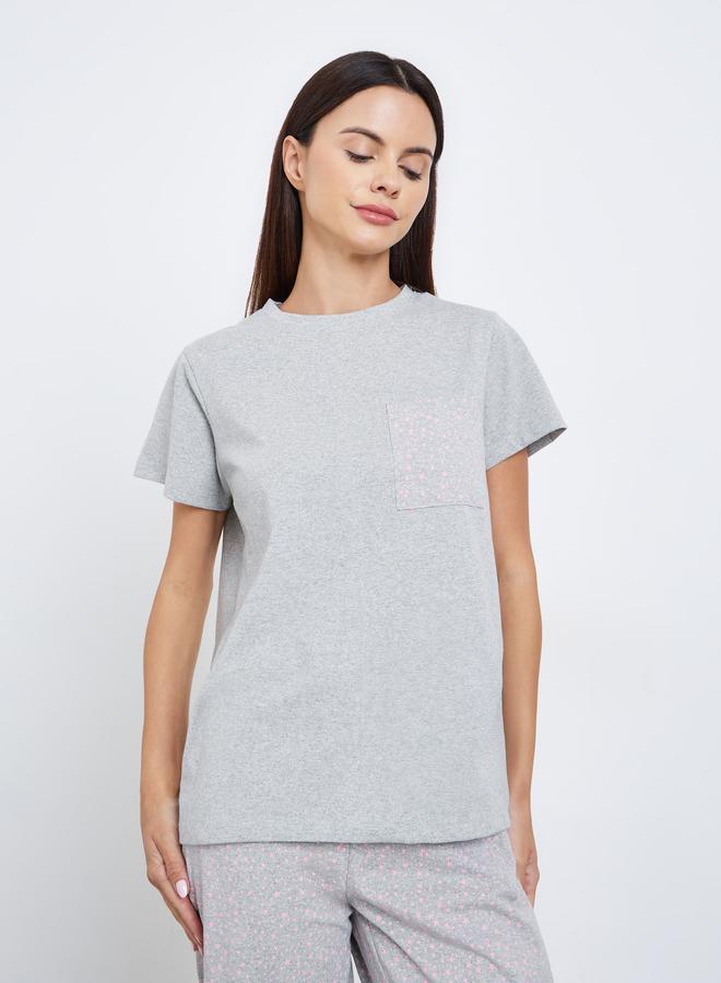 Styli Star Print Pocket T-Shirt and Pyjama Set - Image 2