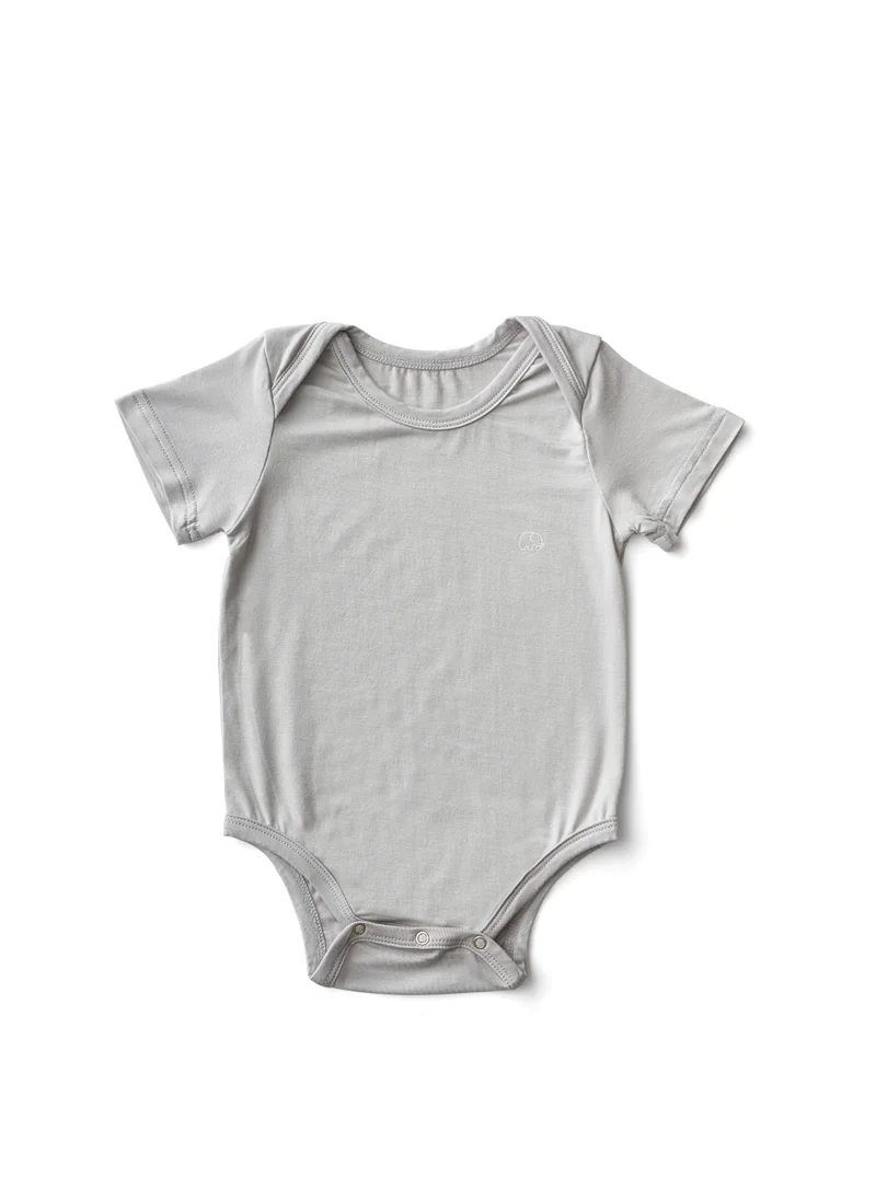 Anvi Baby Organic Bamboo Spandex Bodysuit- Grey	0 to 3 months