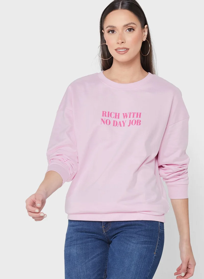 WMX Crew Neck Graphic Sweatshirt