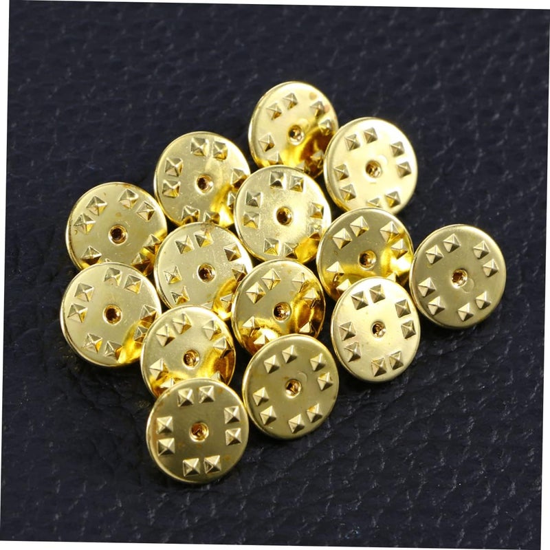 Operitacx 50pcs Metal Pin Back Clutches for Lapel Pins Tie Tacks and Service Bars Gold Brass Replacement Insignia Clutches for Jewelry and Uniforms - Image 4