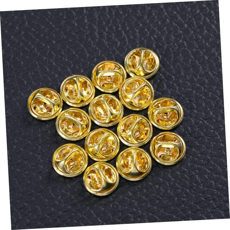 Operitacx 50pcs Metal Pin Back Clutches for Lapel Pins Tie Tacks and Service Bars Gold Brass Replacement Insignia Clutches for Jewelry and Uniforms - Image 5