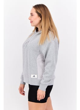 Adidas Women Sportswear Fit Long Sleeves Hoodies, Grey  - Image 2