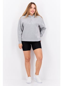 Adidas Women Sportswear Fit Long Sleeves Hoodies, Grey  - Image 4