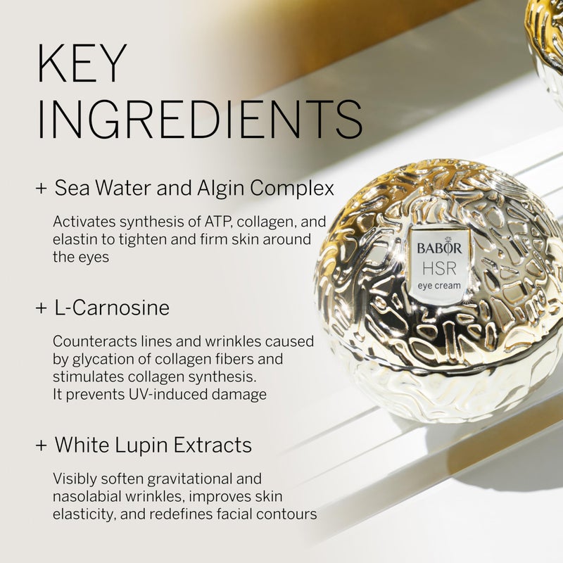 BABOR HSR Lifting Eye Cream, Anti Aging Eye Cream Instantly Minimizes Wrinkles Bags & Dark Circles, Eyelid Cream, Infused with Collagen to Smooth and Firm Under Eye, 1 oz - Image 3