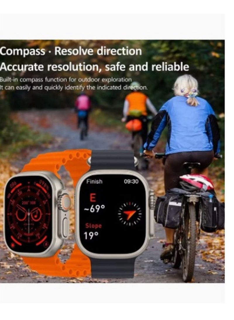 Generic - HK8 Pro Max Smartwatch AMOLED Screen 2.12 Inch 485*520 Pixels - Bluetooth V5.2 - IP68 Waterproof (Gold) - Image 1
