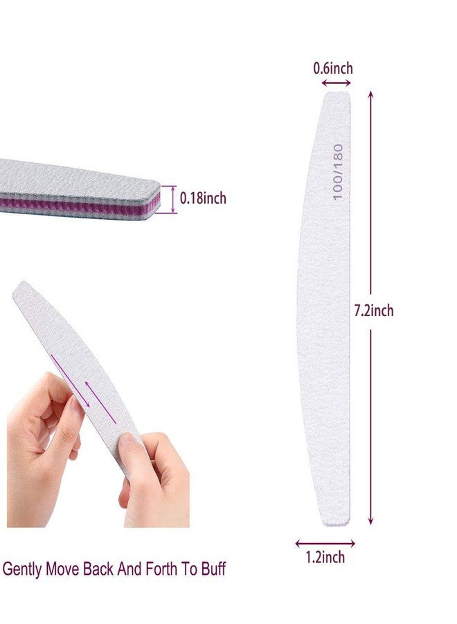 Kissbuty 12PCS/Box Mixed Nail File Manicure Pedicure (2pcs White Buffer Block+5pcs Emery Board Black+5pcs Emery Board White Nail Files) - Image 5