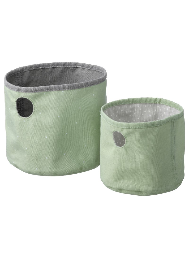 LEN Box set of 2 green/light grey