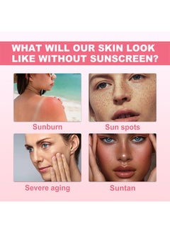 لونون واقي من الشمس متوهج من روز أربوتين - SPF 50+ ضد أشعة UVA و UVB ، بدون قالب أبيض ، مع واقي من الشمس غير لزج وخفيف الوزن بحجم السفر  - Image 3